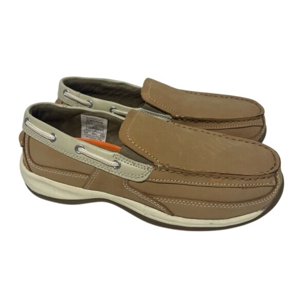 Rockport Works Sailing Club Leather Boat Shoes Womens 8.5